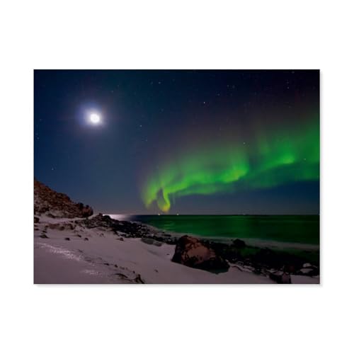 Faszination Polarlicht，1000 Teile, Puzzle Aus Holz Für Erwachsene Und Kinder Ab 12 Jahren, Lernspielzeug（75x50cm）-AY100 von YYHMKBYY