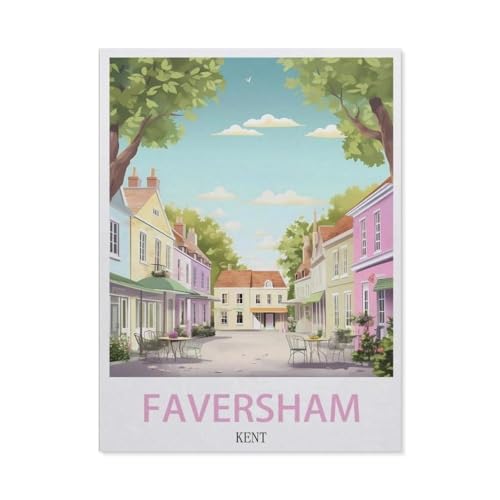 Faversham, Kent，Puzzle 1000 Teile Holz Puzzle Geeignet Für Erwachsene Kinder Familien Stressabbau Puzzlespiele（75x50cm）-DY39 von YYHMKBYY