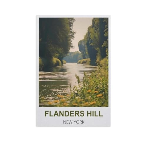 Flanders Hill, New York，Puzzle 1000 Teile Holz Puzzle Erwachsene Kinder Lernspielzeug Familie Dekompressionsspiel（75x50cm）-GG50 von YYHMKBYY