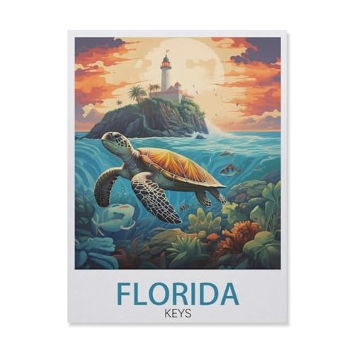Florida Keys, für Kinder, 1000 Teile, Holz, Puzzle, DIY, lässig, für Erwachsene und Jugendliche, einzigartiges Geschenk (75 x 50 cm) -DP33 von YYHMKBYY