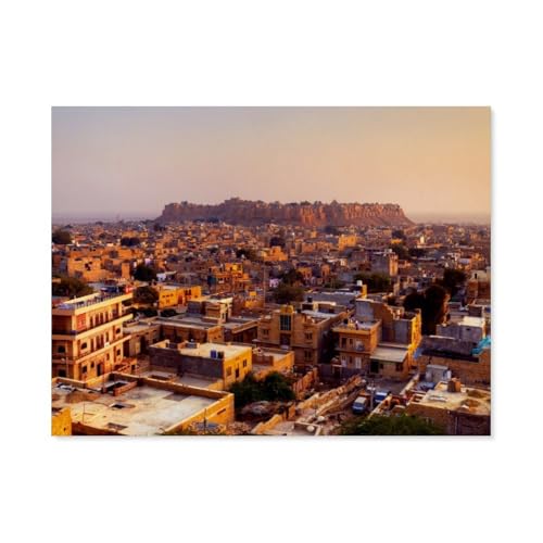 Fort Jaisalmer, Rajasthan，Puzzle 1000 Teile Holz Puzzle Erwachsene Kinder Lernspielzeug Familie Dekompressionsspiel（75x50cm）-AQ41 von YYHMKBYY