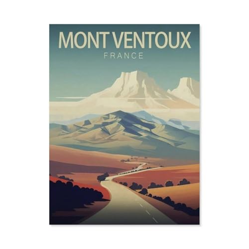 Frankreich Mont Ventoux, Vintage-Reiseposter，Puzzles 1000 Teile für Erwachsene, Klassische Puzzle Jungen Mädchen Puzzle für Kinder Teenager Lernspiel Spielzeug（75x50cm）-AH71 von YYHMKBYY