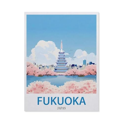 Fukuoka, Japan，Puzzles 1000 Teile für Erwachsene, Klassische Puzzle Jungen Mädchen Puzzle für Kinder Teenager Lernspiel Spielzeug（75x50cm）-CO37 von YYHMKBYY