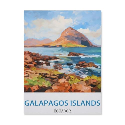 Galápagos-Inseln, Ecuador，Puzzle 1000 Teile Holz Puzzle Geeignet Für Erwachsene Kinder Familien Stressabbau Puzzlespiele（75x50cm）-EH8 von YYHMKBYY