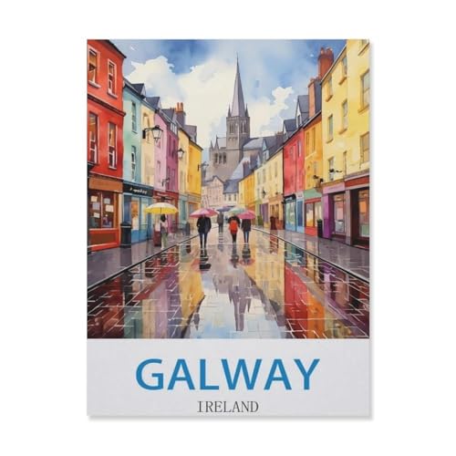 Galway, Irland，Puzzles, 1000-teiliges Puzzle Für Erwachsene Und Kinder Ab 10 Jahren（38x26cm）-EH75 von YYHMKBYY