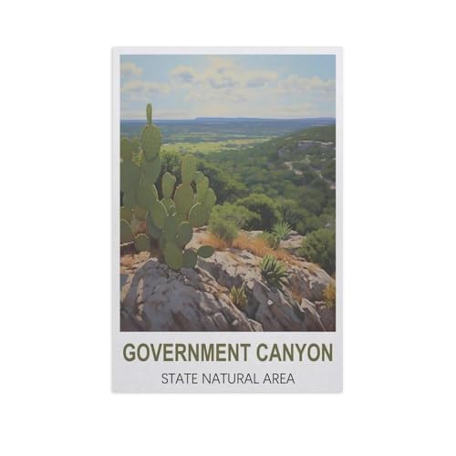 Government Canyon State Natural Area，Puzzle 1000 Teile Holz Puzzle Geeignet Für Erwachsene Kinder Familien Stressabbau Puzzlespiele（75x50cm）-GF80 von YYHMKBYY