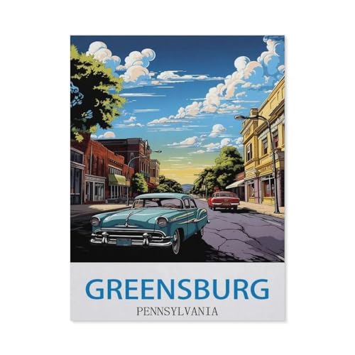 Greensburg, Pennsylvania，Puzzles, 1000-teiliges Puzzle Für Erwachsene Und Kinder Ab 10 Jahren（38x26cm）-EA52 von YYHMKBYY
