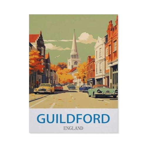 Guildford, England，Papier Puzzle 1000 Teile Spielzeug Für Erwachsene Dekompressionsspiel（50x70cm）-DZ11 von YYHMKBYY