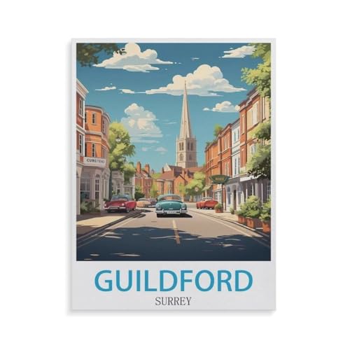 Guildford Surrey，Für Erwachsene Familie Stress Relief Puzzle Spielzeug - Familie Spaß Herausforderung Spielzeug - 1000 Teile Puzzle（50x70cm）-GR15 von YYHMKBYY