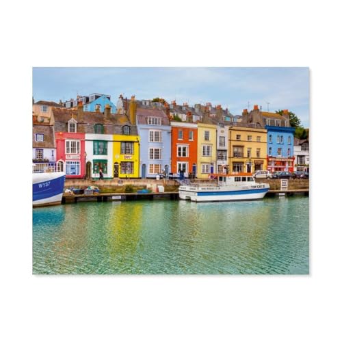 Hafen von Weymouth，Papier Puzzle 1000 Teile Spielzeug Für Erwachsene Dekompressionsspiel（38x26cm）-AQ43 von YYHMKBYY