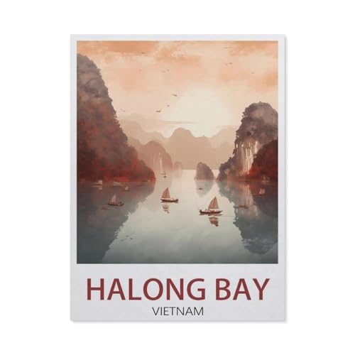 Halong Bay, Vietnam, Berge，Puzzles 1000 Teile für Erwachsene, Klassische Puzzle Jungen Mädchen Puzzle für Kinder Teenager Lernspiel Spielzeug（38x26cm）-DW13 von YYHMKBYY