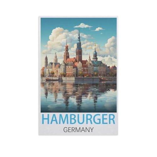 Hamburg Deutschland，Papier Puzzle 1000 Teile Spielzeug Für Erwachsene Dekompressionsspiel（50x70cm）-FU78 von YYHMKBYY