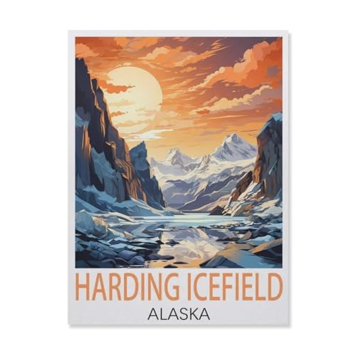 Harding Icefield Alaska, Puzzle, 1000 Teile, Holzpuzzle, geeignet für Erwachsene, Kinder, Familien, Stressabbau, Puzzle-Spiele (75 x 50 cm) - DN92 von YYHMKBYY