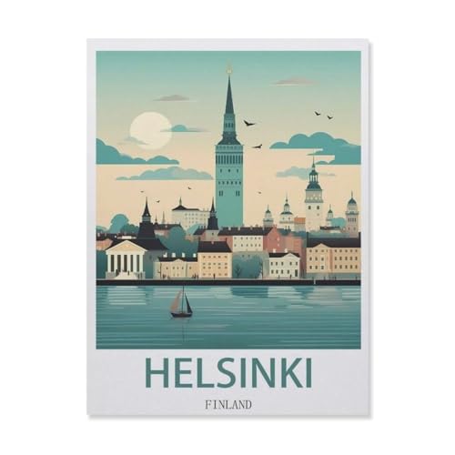 Helsinki Finnland, Holz-Puzzle, 1000 Teile, Spielzeug für Erwachsene, Dekompressionsspiel (75 x 50 cm), EJ95 von YYHMKBYY