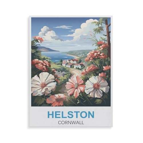 Helston Cornwall，1000 Teile Puzzles, Holz Craft, Hochwertiges Modernes Puzzle, DIY, Für Erwachsene Und Kinder Ab 12 Jahren（75x50cm）-GU74 von YYHMKBYY