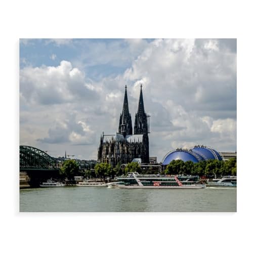 Hohenzollernbrücke, Dom und Musical Dome，Für Erwachsene Familie Stress Relief Puzzle Spielzeug - Familie Spaß Herausforderung Spielzeug - 1000 Teile Puzzle（38x26cm）-AW3 von YYHMKBYY