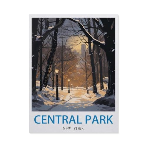Holz Jigsaw Puzzle 1000 Stück，Central Park, New York，Erwachsene Kinder Spielzeug Dekompressionsspiel（75x50cm）-CK25 von YYHMKBYY