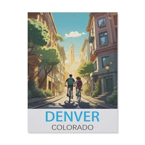 Holz Jigsaw Puzzle 1000 Stück，Denver Colorado，Erwachsene Kinder Spielzeug Dekompressionsspiel（75x50cm）-FJ100 von YYHMKBYY