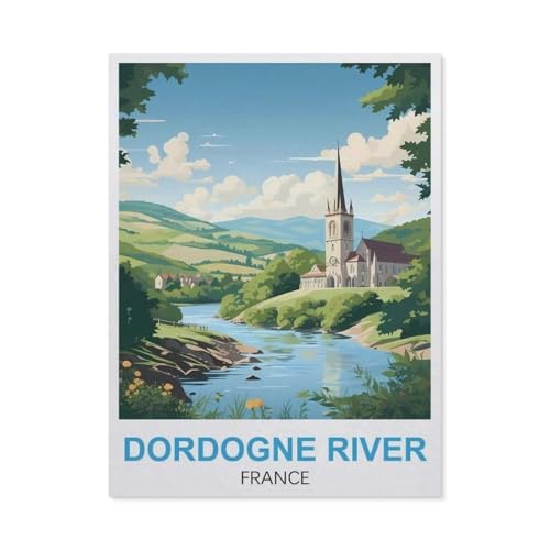 Holz Jigsaw Puzzle 1000 Stück，Dordogne River France，Erwachsene Kinder Spielzeug Dekompressionsspiel（75x50cm）-GO78 von YYHMKBYY