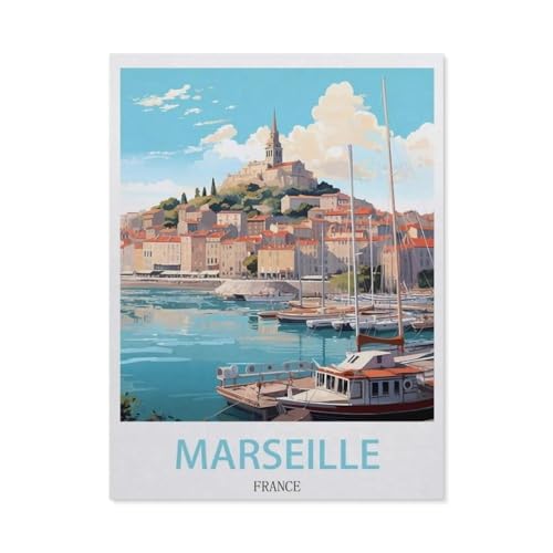Holz Jigsaw Puzzle 1000 Stück，Marseille, Frankreich，Erwachsene Kinder Spielzeug Dekompressionsspiel（75x50cm）-EC89 von YYHMKBYY