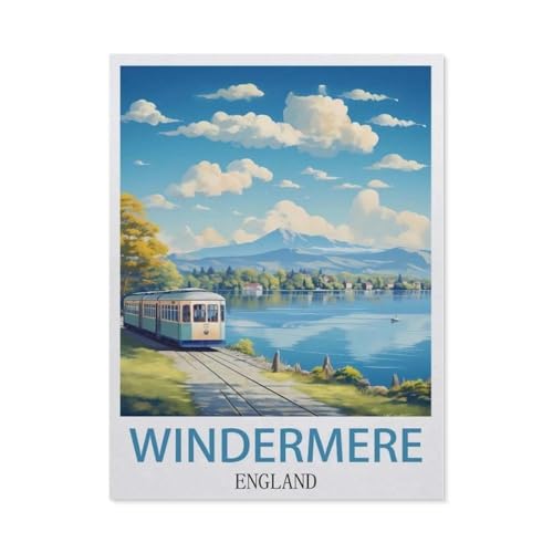 Holz Jigsaw Puzzle 1000 Stück，Windermere England，Erwachsene Kinder Spielzeug Dekompressionsspiel（75x50cm）-AD54 von YYHMKBYY