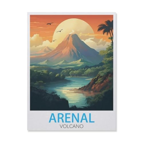 Holz-Puzzle, 1000 Teile, Arenal-Vulkan, Spielzeug für Erwachsene und Kinder, Dekompressionsspiel (75 x 50 cm), FI19 von YYHMKBYY