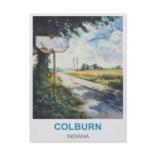 Holz-Puzzle, 1000 Teile, Colburn Indiana, pädagogisches Spielzeug für Erwachsene, Geburtstagsgeschenk (75 x 50 cm), FG58 von YYHMKBYY