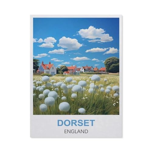 Holz-Puzzle, 1000 Teile, Dorset England, Spielzeug für Erwachsene und Kinder, Dekompressionsspiel (75 x 50 cm), EN58 von YYHMKBYY