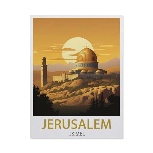 Holz-Puzzle, Jerusalem, Israel, Lernspielzeug für Erwachsene, Geburtstagsgeschenk, 75 x 50 cm, EO37, 1000 Teile Holz-Puzzle, Jerusalem, Israel, Lernspielzeug für Erwachsene, Geburtstagsgeschenk, 75 x 50 cm, EO37, 1000 Teile von YYHMKBYY