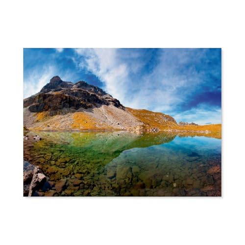 Holz Puzzle 1000 Pieces，Der Neukarsee in Flachauwinkl，Adult Toys Dekompressionsspiel（75x50cm）-AZ72 von YYHMKBYY