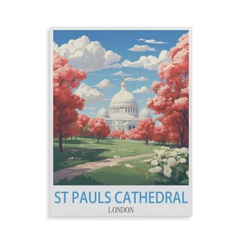Holz Puzzle 1000 Pieces，St. Pauls Cathedral London，Adult Toys Dekompressionsspiel（75x50cm）-GS32 von YYHMKBYY