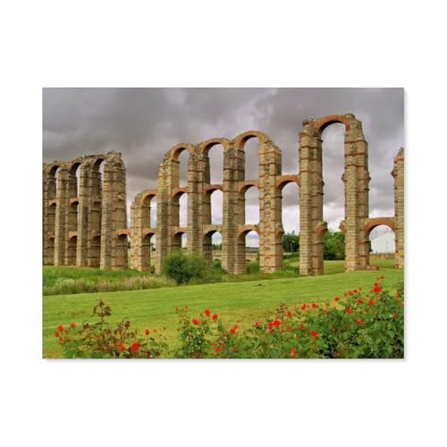 Holz Puzzle 1000 Stück，Aquädukt von Mérida，Puzzles Lernspielzeug Für Erwachsene Geburtstagsgeschenk（75x50cm）-AR38 von YYHMKBYY