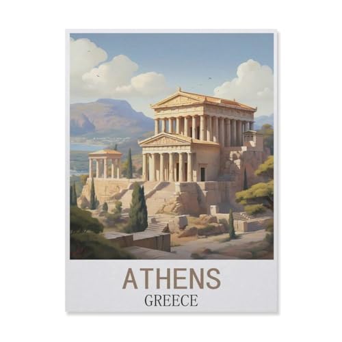 Holz Puzzle 1000 Stück，Athen Griechenland，Erwachsene Kinder Spielzeug Dekompression Spiel（75x50cm）-FJ95 von YYHMKBYY