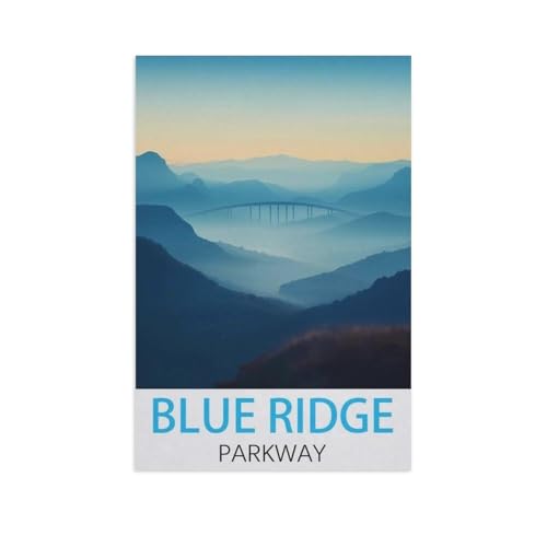 Holz Puzzle 1000 Stück，Blue Ridge Parkway，Erwachsene Kinder Spielzeug Dekompression Spiel（75x50cm）-FO33 von YYHMKBYY
