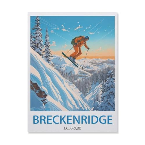 Holz Puzzle 1000 Stück，Breckenridge, Colorado，Puzzles Lernspielzeug Für Erwachsene Geburtstagsgeschenk（75x50cm）-EH29 von YYHMKBYY