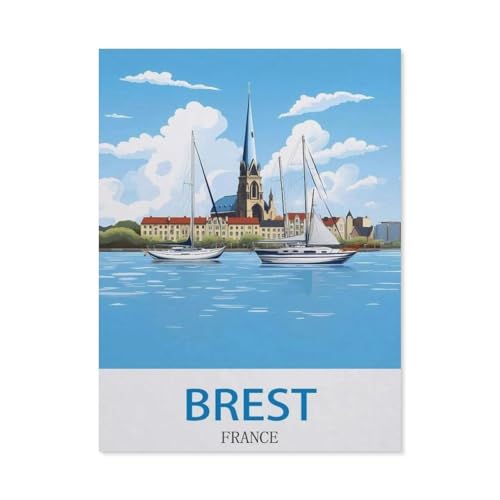 Holz Puzzle 1000 Stück，Brest, Frankreich，Erwachsene Kinder Spielzeug Dekompression Spiel（75x50cm）-EA72 von YYHMKBYY