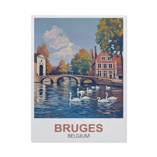 Holz Puzzle 1000 Stück，Brügge Belgien，Erwachsene Kinder Spielzeug Dekompression Spiel（75x50cm）-FB13 von YYHMKBYY