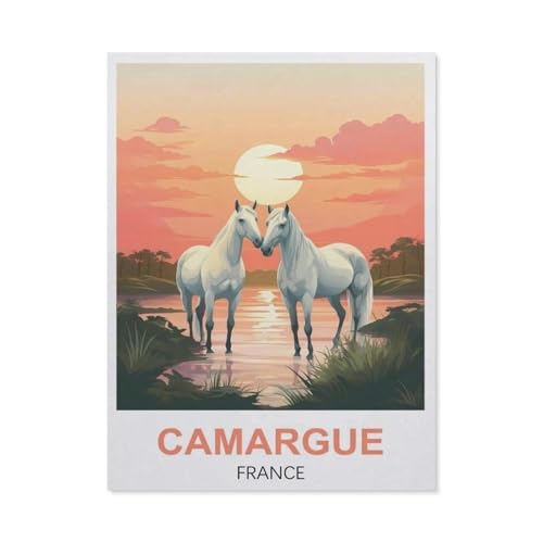 Holz Puzzle 1000 Stück，Camargue Frankreich，Erwachsene Kinder Spielzeug Dekompression Spiel（75x50cm）-GP46 von YYHMKBYY
