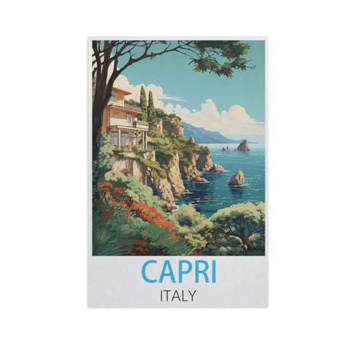 Holz Puzzle 1000 Stück，Capri Italien，Erwachsene Kinder Spielzeug Dekompression Spiel（75x50cm）-FV66 von YYHMKBYY