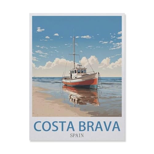 Holz Puzzle 1000 Stück，Costa Brava, Spanien, Landschaft，Puzzles Lernspielzeug Für Erwachsene Geburtstagsgeschenk（75x50cm）-DU92 von YYHMKBYY