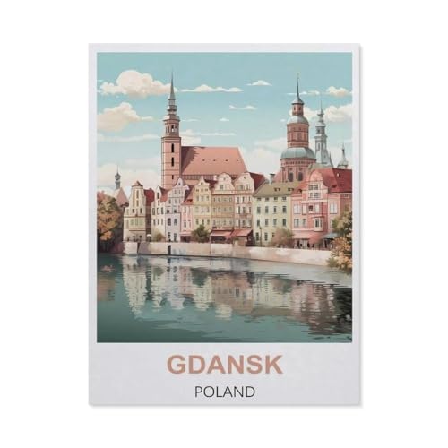 Holz Puzzle 1000 Stück，Danzig, Polen，Erwachsene Kinder Spielzeug Dekompression Spiel（75x50cm）-BJ7 von YYHMKBYY