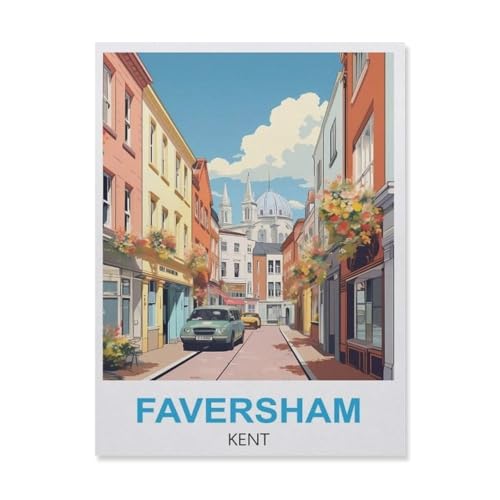 Holz Puzzle 1000 Stück，Faversham Kent，Puzzles Lernspielzeug Für Erwachsene Geburtstagsgeschenk（75x50cm）-GL15 von YYHMKBYY