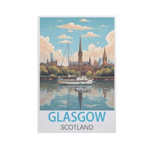 Holz Puzzle 1000 Stück，Glasgow Schottland，Erwachsene Kinder Spielzeug Dekompression Spiel（75x50cm）-FU93 von YYHMKBYY