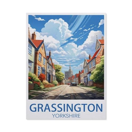 Holz Puzzle 1000 Stück，Grassington Yorkshire，Erwachsene Kinder Spielzeug Dekompression Spiel（75x50cm）-AT65 von YYHMKBYY