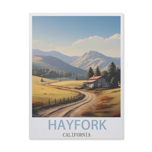 Holz Puzzle 1000 Stück，Hayfork, Kalifornien，Puzzles Lernspielzeug Für Erwachsene Geburtstagsgeschenk（75x50cm）-DM13 von YYHMKBYY