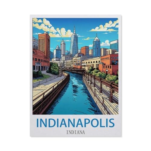 Holz Puzzle 1000 Stück，Indianapolis, Indiana，Lernspielzeug Für Erwachsene Geburtstagsgeschenk（75x50cm）-CO60 von YYHMKBYY