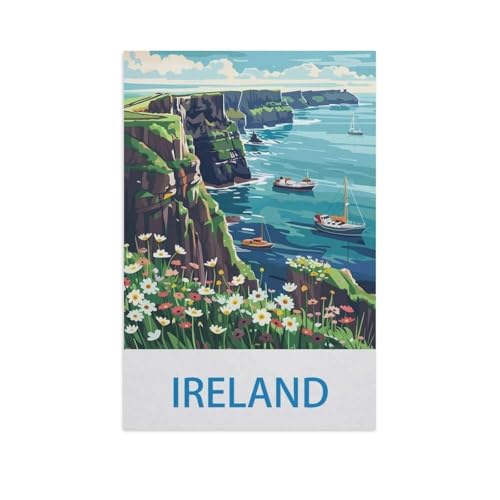 Holz Puzzle 1000 Stück，Irland，Puzzles Lernspielzeug Für Erwachsene Geburtstagsgeschenk（75x50cm）-GA14 von YYHMKBYY