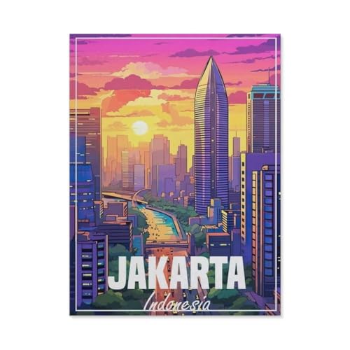 Holz Puzzle 1000 Stück，Jakarta Indonesien，Erwachsene Kinder Spielzeug Dekompression Spiel（75x50cm）-AS92 von YYHMKBYY