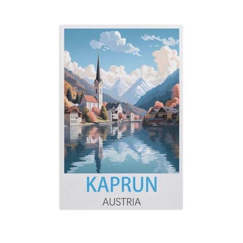 Holz Puzzle 1000 Stück，Kaprun Österreich，Erwachsene Kinder Spielzeug Dekompression Spiel（75x50cm）-FR28 von YYHMKBYY