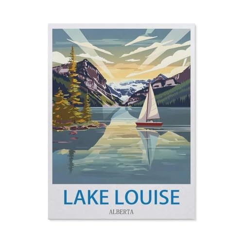 Holz Puzzle 1000 Stück，Lake Louise, Alberta，Puzzles Lernspielzeug Für Erwachsene Geburtstagsgeschenk（75x50cm）-DG99 von YYHMKBYY